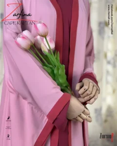 Zarfina Cape-Kaftan (Dusty Pink) - Image 2