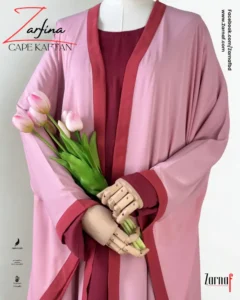 Zarfina Cape-Kaftan (Dusty Pink) - Image 3