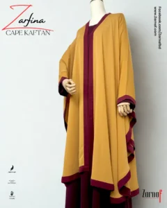 Zarfina Cape-Kaftan (Mustard Yellow) - Image 3