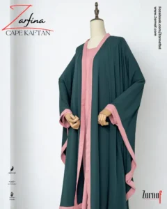 Zarfina Cape-Kaftan (Sea Green) - Image 4