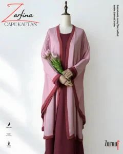 Zarfina Cape-Kaftan (Dusty Pink)