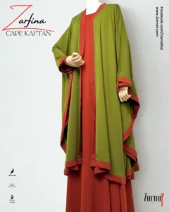 Zarfina Cape-Kaftan (Olive) - Image 3
