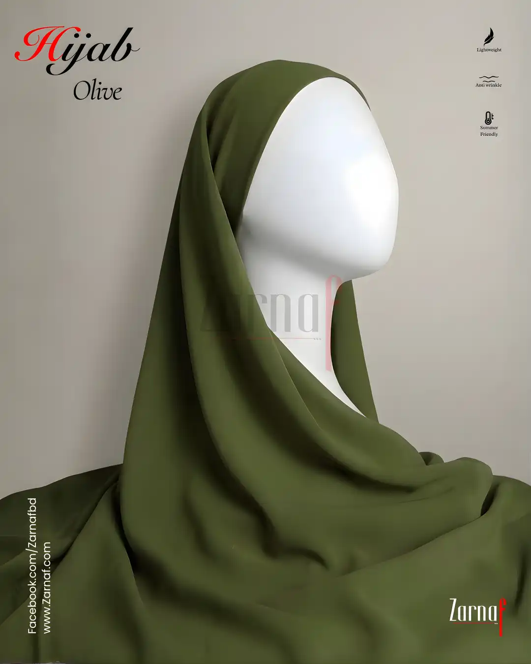 11 Hijab (Olive) - Image 1