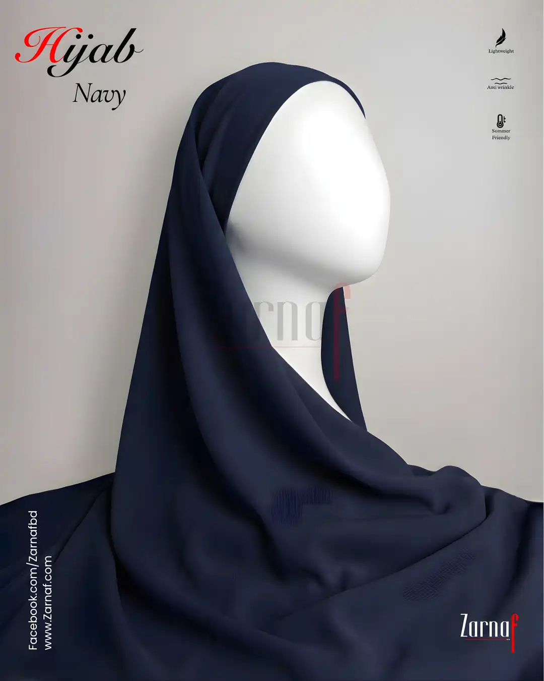 14 Hijab (Navy) - Image 1