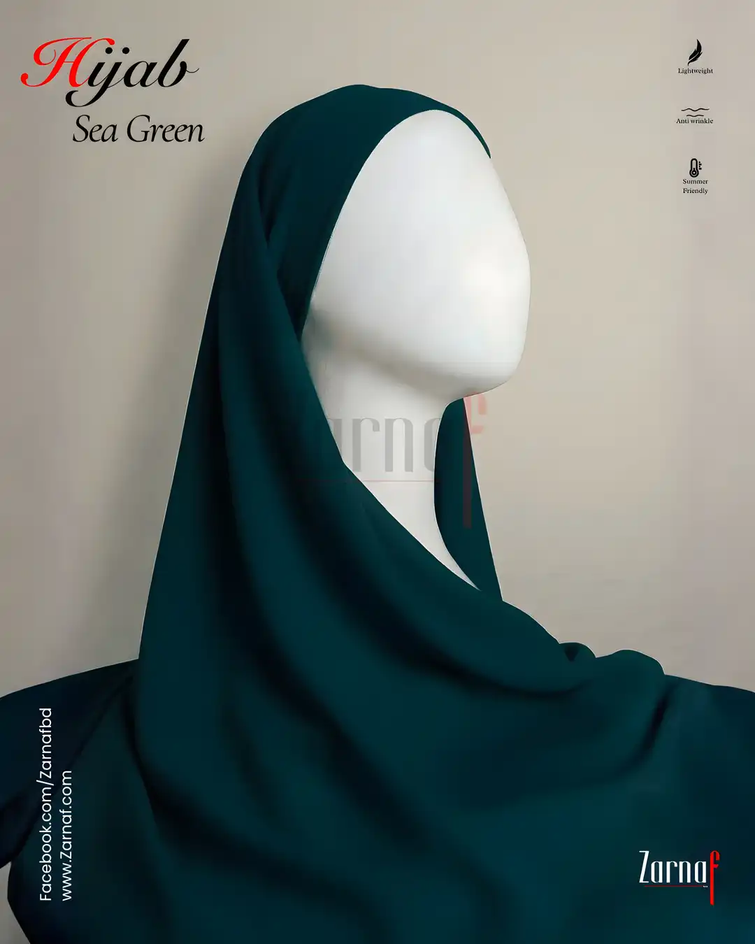 16 Hijab (Sea Green) - Image 1