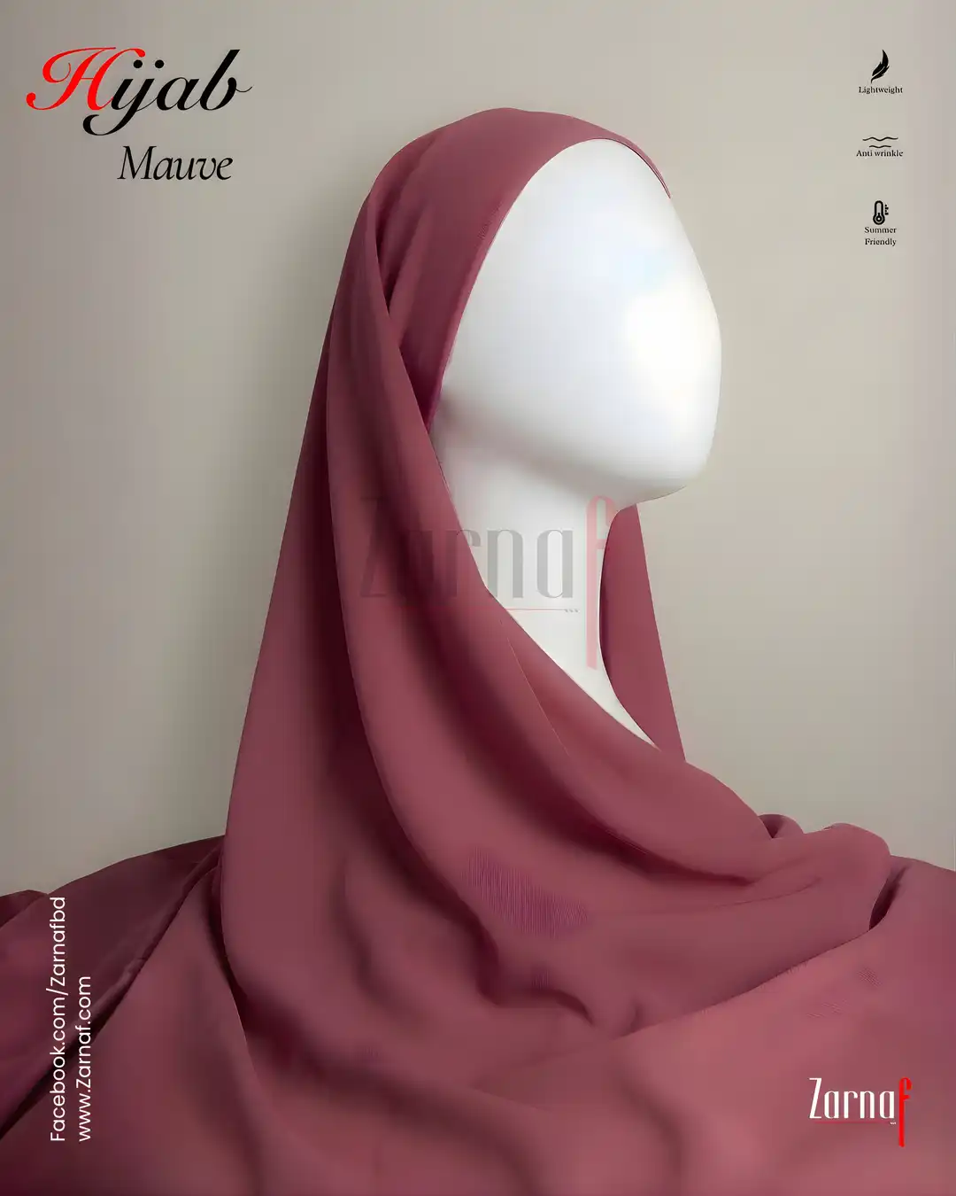 8 Hijab (Mauve) - Image 1